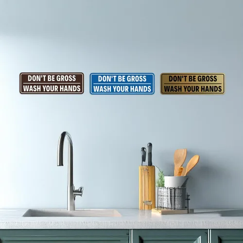 Vista 3 de Letrero de puerta o pared con texto en inglés "Don't Be Gross ("No seas gros") con texto en inglés "Don't Be G