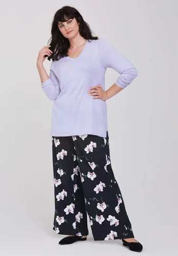 Vista 7 de Ellos Suéter sin botones con espalda plisada en talla grande para mujer