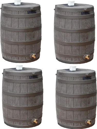 Vista 13 de Good Ideas Rain Wizard - Barril de recolección de agua, 50 galones, caqui