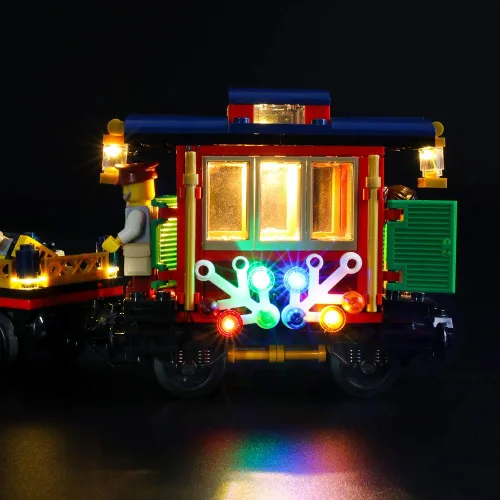 Vista 4 de LIGHTAILING Juego de luces para el modelo de bloques de construcción (Creator Expert Winter Holiday Train) – Kit de luz LED compatible con Lego