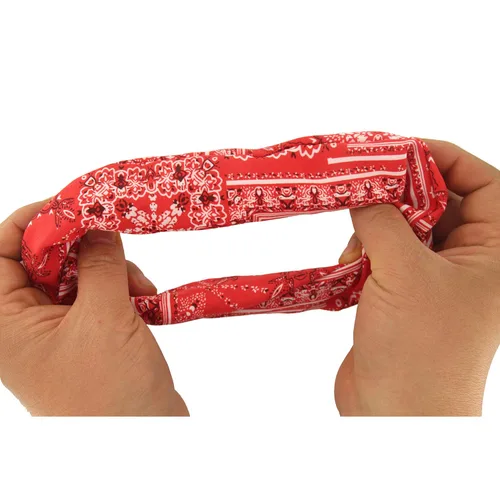 Vista 4 de Bufanda para el cabello, coleta de caballo con 6 bufandas, estampado de flores de cachemira, material de gasa, para mujeres y niñas, accesorios