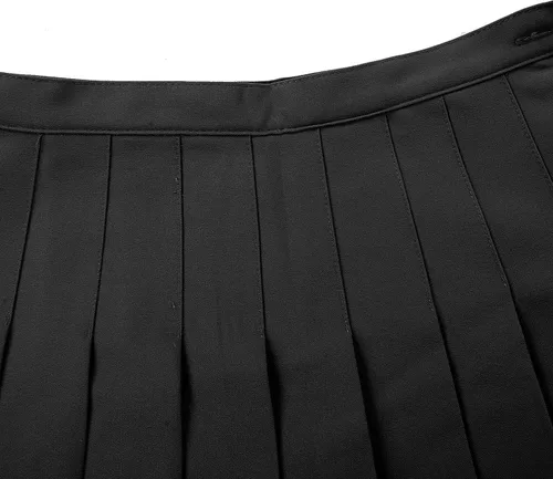 Vista 4 de Vestido corto plisado para niñas, adolescentes, tenis y scooter