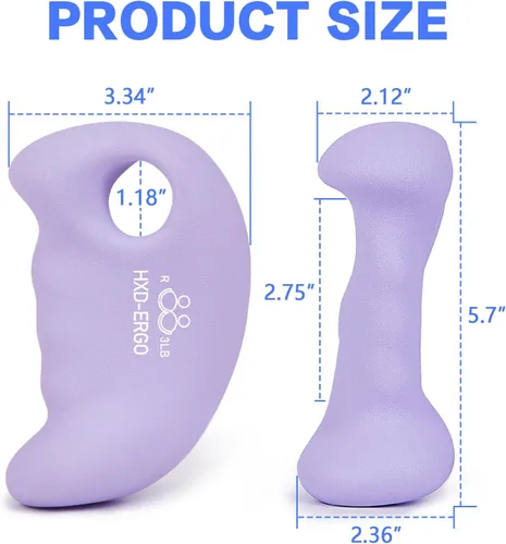 Vista 6 de HXD-ERGO Juego de mancuernas ergonómicas para mujeres, pesas de mano para mujeres, para pilates, yoga, correr, entrenamiento de fuerza