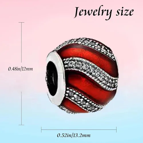 Vista 3 de Abalorios de plata de ley 925 para pulseras Pandora, regalos de joyería para mujer y niña.