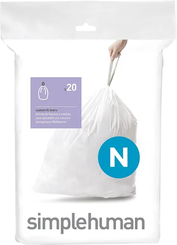 Vista 49 de simplehuman Forro para bote de basura de ajuste personalizado, 45 litros/12 galones, 20 unidades (paquete de 2)