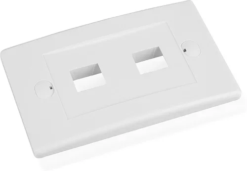 Vista 4 de [UL Listed] Cable Matters - Placa de pared en blanco para toma trapezoidal, Blanco