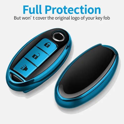 Vista 3 de Tukellen Compatible con Nissan - Funda para llavero de TPU suave para Infiniti X-Trail Rogue Altima Quest Pathfinder Sentra Patrol CIMA Fuga Armada