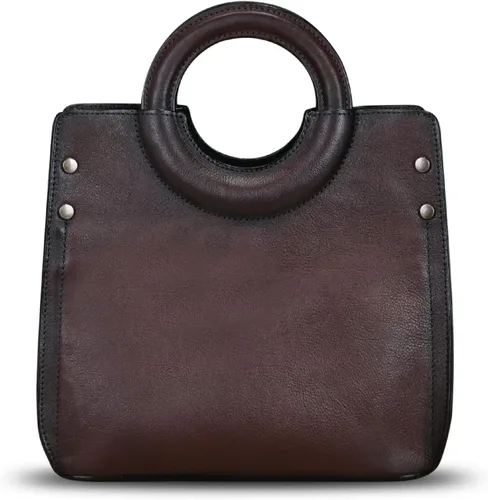 Vista 3 de Bolsos de cuero genuino para mujer, bolso de mensajero de moda vintage de cuero real, bolso de hombro, bolso cruzado