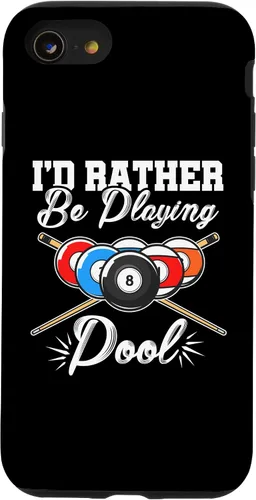 Vista 8 de Funda para iPhone 12 mini I'd Rather Be Playing Billards Pool Player Snooker de 8 bolas