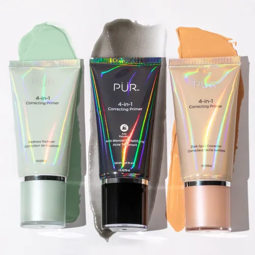 Vista 3 de PÜR MINERALS Base correctora 4 en 1, reductor de poros, base de maquillaje, reductor de enrojecimiento, sin crueldad, fórmula ligera, apta