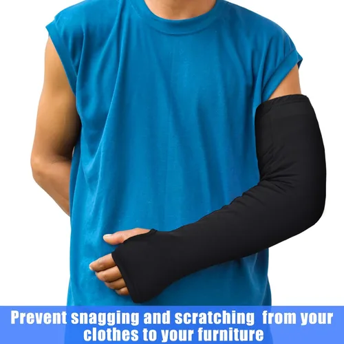 Vista 4 de Boao 8 piezas de protector de brazo fundido manga corta Sling Decoración de molde extraíble lavable muñeca codo cubierta de protección