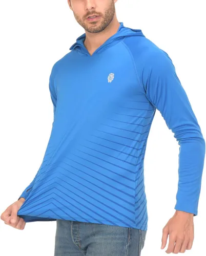 Vista 12 de Camisa de pesca para hombres de manga larga, con protección solar SPF 50+ UV, camiseta tipo sudadera Negro