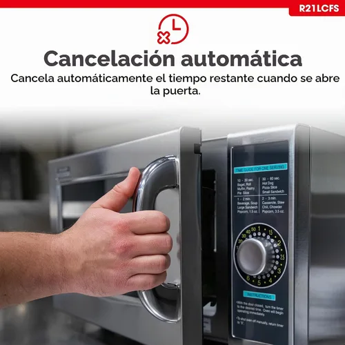 Vista 6 de Horno de microondas de alta resistencia con temporizador de dial, 1000 vatios, 120 voltios, talla única