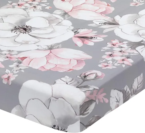 Vista 13 de Lambs & Ivy Baby Blooms Acuarela Floral/Mariposa Sábana Bajera de Algodón Ajustable para Cuna