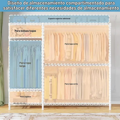 Vista 4 de Ulif F7 Plus - Perchero para colgar ropa, color blanco