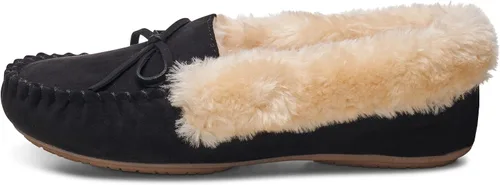Vista 3 de Alpine Swiss Leah - Pantuflas tipo mocasín de piel sintética para mujer