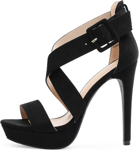 Vista 3 de DREAM PAIRS Sandalias de tacón alto con punta abierta para mujer Charlotte