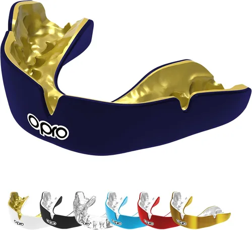 Vista 9 de OPRO Protector bucal instantáneo de ajuste personalizado, comodidad, protección y ajuste a nivel de dentista - Protector bucal moldeable para fútbol