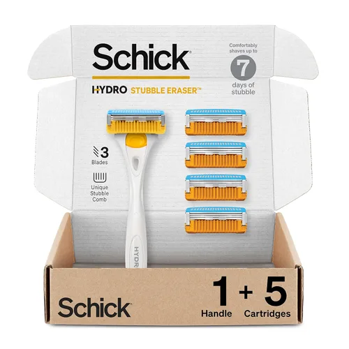 Vista 11 de Schick Maquinilla de afeitar de precisión para hombres, maquinilla de afeitar para bordes, afeitadoras desechables, 3 unidades (paquete de 1)