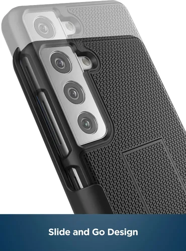 Vista 6 de Encased DuraClip - Funda para Samsung Galaxy S21 con clip para cinturón (2021), funda delgada con funda, color negro