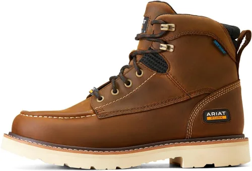 Vista 2 de Ariat Botas de trabajo impermeables para hombre Rebar Lift 6" Marrón desteñido