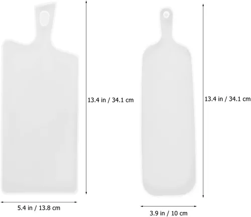 Vista 2 de SEWACC 2 moldes de resina de silicona para bandeja de servir, molde de fundición epoxi con mango para decoración del hogar, manualidades