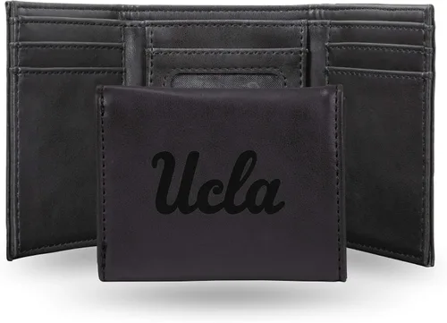 Vista 100 de NCAA Rico Industries - Billetera triple grabada con láser, con grabado láser, accesorio para hombre