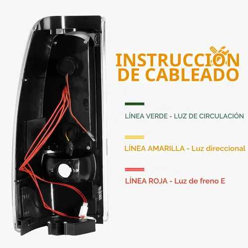 Vista 5 de Kit de luz trasera + tercera luz de freno para Chevy Silverado 1500 2500 HD 1999-2002, para GMC Sierra 1500 2500 HD Fleetside 1999-2003, luces Lente
