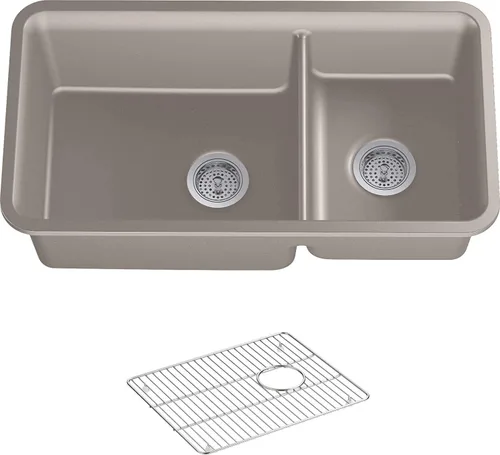 Vista 42 de Kohler K-8223-CM5 Cairn - Grifos para fregadero de cocina, color beige mate