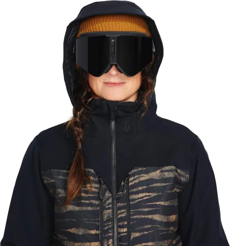 Vista 11 de Volcom Shelter 3D - Chaqueta con capucha para mujer, con aislamiento elástico, para snowboard, esquí, invierno