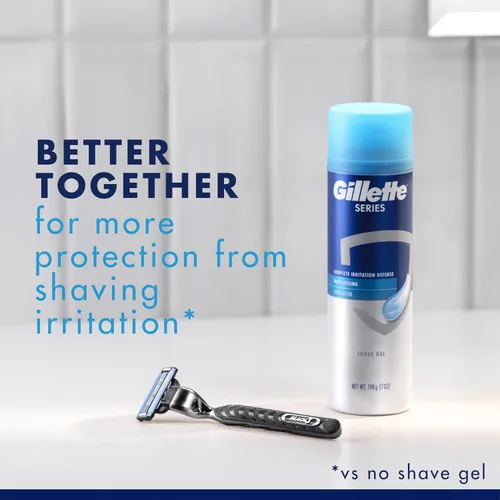 Vista 8 de Gillette Mach3 - Cuchillas de afeitar para hombres, repuestos de 3 cuchillas, 15