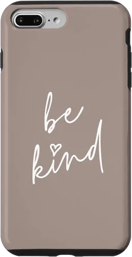 Vista 12 de Be Kind - Funda para iPhone 17, diseño de frase inspiradora positiva (marrón topo)