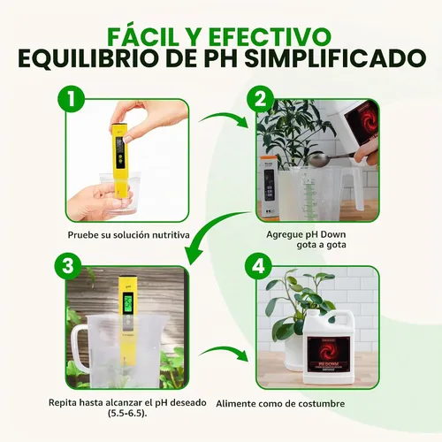 Vista 7 de Humboldts Secret pH Down para Plantas Ajustador y Equilibrador de pH Líquido para Suelo, Coco, Hidroponía Solución Concentrada de Ácido