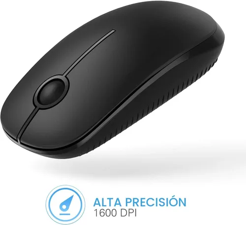 Vista 5 de VssoPlor - Mouse inalámbrico 2.4 G, delgado y portátil con nanorreceptor, para PC, laptop, computadora, negro