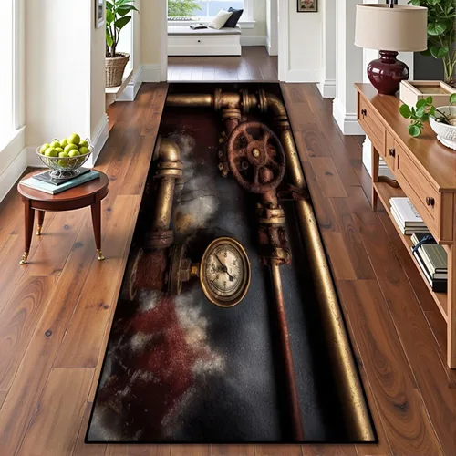 Vista 10 de Alfombra de corredor lavable de 2 x 6 pulgadas, diseño de arcade, diseño de barco espacial a la puesta de sol, retro, de los años 80, de ciencia