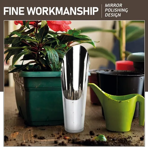 Vista 2 de Yardwe Pala de pala de cubo de acero inoxidable para cultivador interior de jardín para macetas