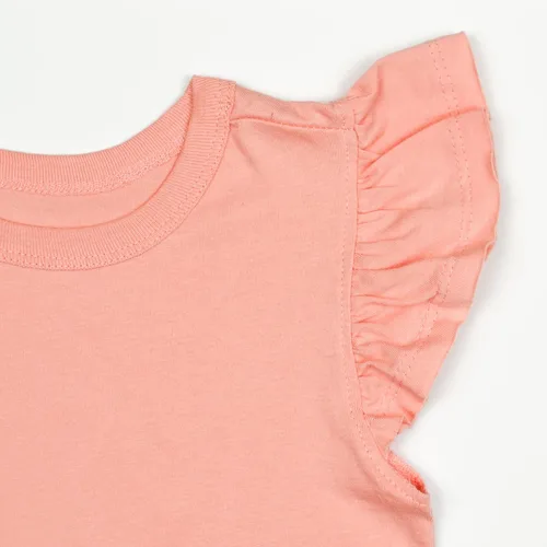Vista 2 de HonestBaby Conjunto de camiseta de 3 piezas de algodón orgánico para niñas