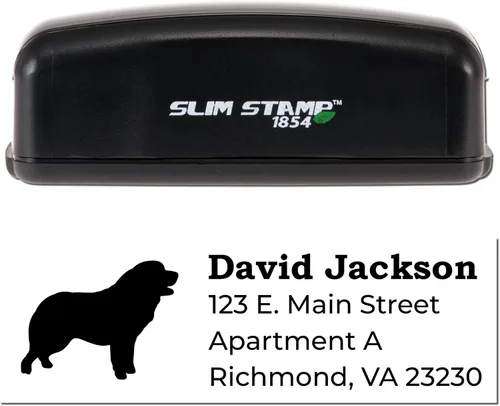 Vista 83 de Airedale Terrier Address Stamp, Custom Airedale Terrier Hand Stamp for Dog Lovers, Duo Rubber Return Address for Pet Owners Montaje manual Duo