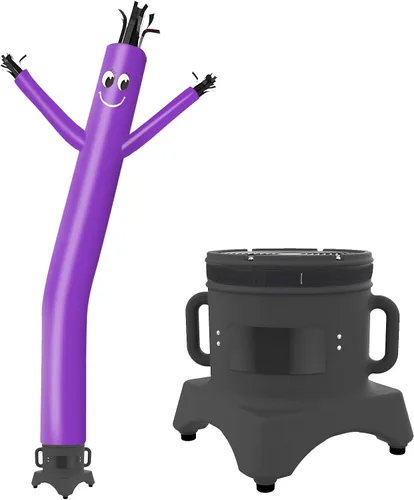Vista 10 de MOUNTO Hombre tubo inflable de 10 pies que baila con el paso del aire para señal de tienda (naranja)