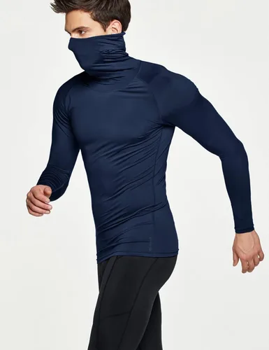 Vista 3 de ATHLIO Camisas de compresión térmica para hombre con capucha, manga larga, para deportes de invierno, capa base, camisa activa para correr