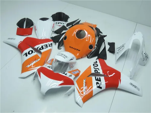 Vista 3 de US STOCK - Carenado blanco rojo naranja apto para Honda 2008-2011 CBR1000RR 006 Blanco Rojo Naranja