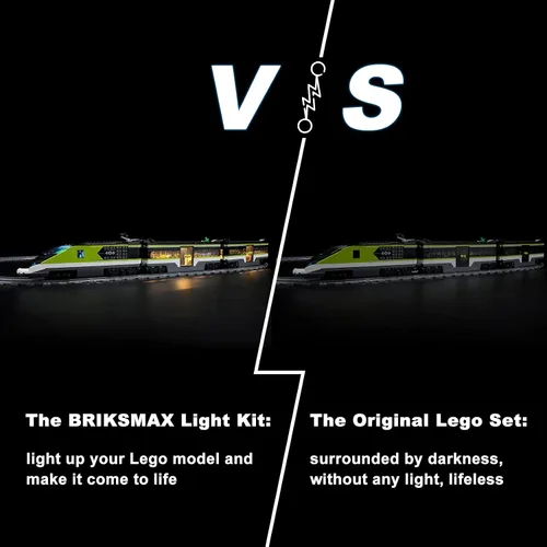 Vista 5 de BRIKSMAX Kit de iluminación LED para tren de pasajeros LEGO-60337 Express - Compatible con el modelo de bloques de construcción de Lego City,
