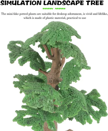 Vista 8 de Toyvian Modelo de árboles ciprés, árbol artificial en miniatura, plantas falsas, árboles de tren para mesas de arena, decoración de escenas