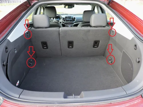 Vista 3 de Red de carga organizadora de maletero para Chevrolet Volt 2011-2019 – Red de carga estilo sobre para Hatchback – Organizador de maletero de coche