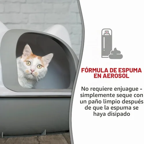 Vista 5 de Limpiador de bandeja de espuma Nature’s Miracle, resistente a los olores de orina de gato, fórmula enzimática, 17.5 oz (495 g)