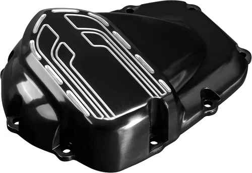 Vista 5 de TCT-MOTORPARTS Cubierta de leva lateral negra brillante para Harley M8 Engine Touring Street Glide 2017-2025 Softail 2018-2025