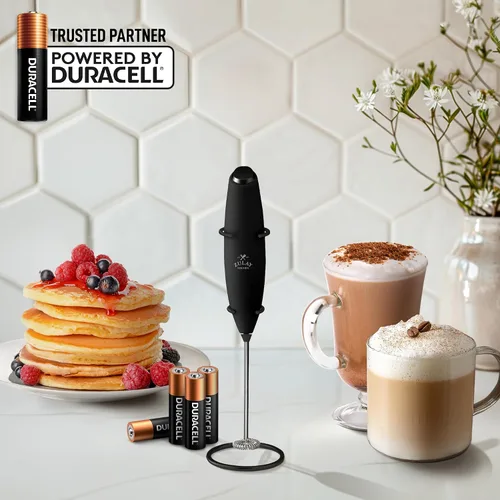 Vista 18 de Zulay Milk Boss Espumador de leche potente manual, hace espuma para latte, batidor para mezclar bebidas, café, miniespumador para capuchino, frappé