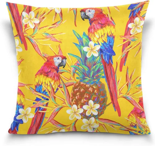 Vista 3 de ALAZA Fundas de cojín cuadradas de terciopelo de algodón de doble cara para invierno, 16 x 16 pulgadas, fundas de cojín decorativas