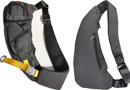Vista 64 de Mochila de nylon para el pecho, mochila de viaje en bicicleta y gimnasio