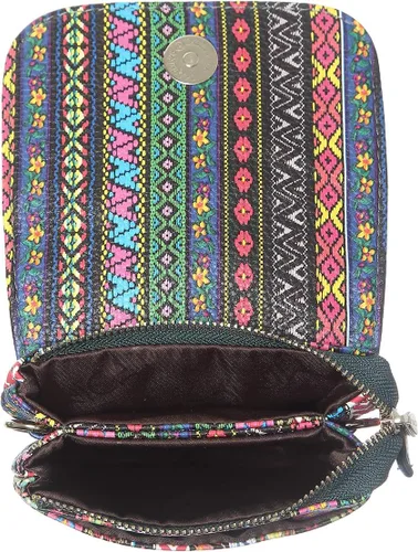 Vista 4 de MINICAT - Bolso cruzado para mujer, pequeño, bolsillos espaciosos, para celular, bolsa de mano para mujer